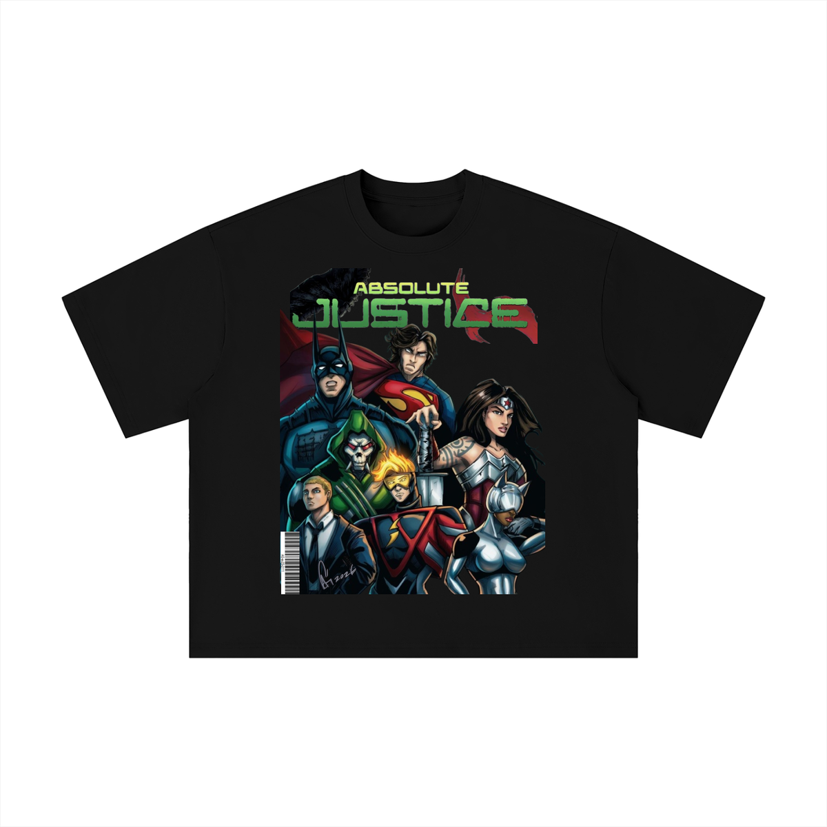ABSOLUTE JUSTICE Boxy Oversized Tee