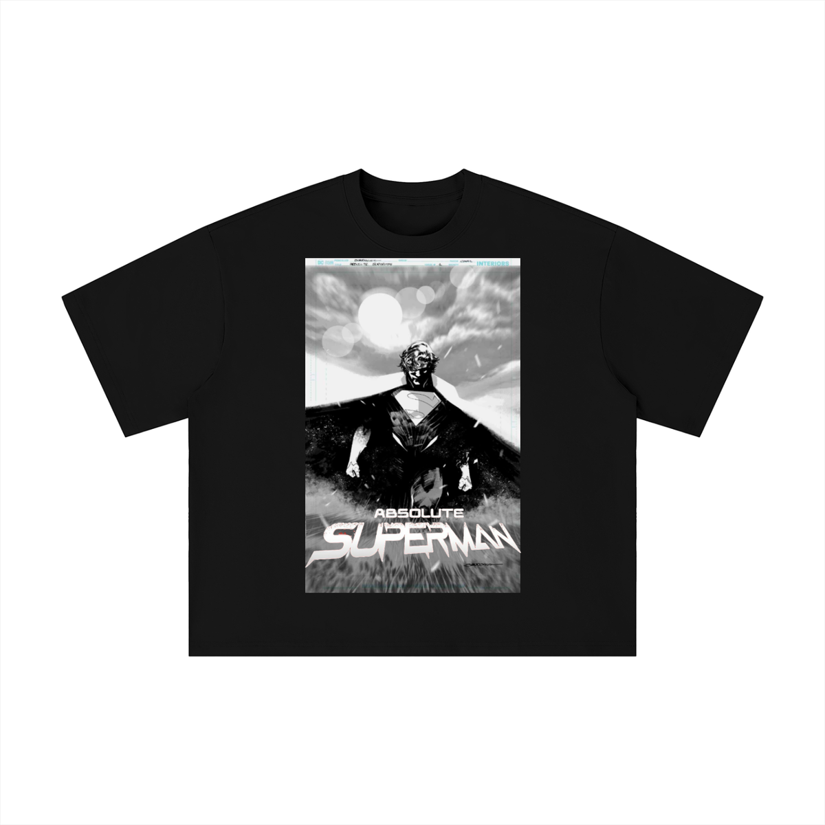 ABSOLUTE Superman Noir Boxy Oversized Tee