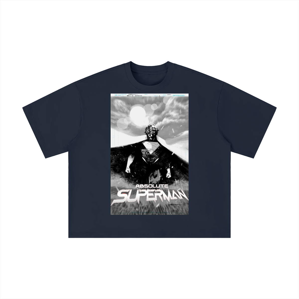ABSOLUTE Superman Noir Boxy Oversized Tee