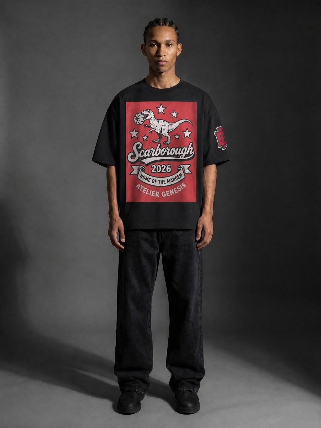 AG416 Jurassic Drop Shoulder Tee