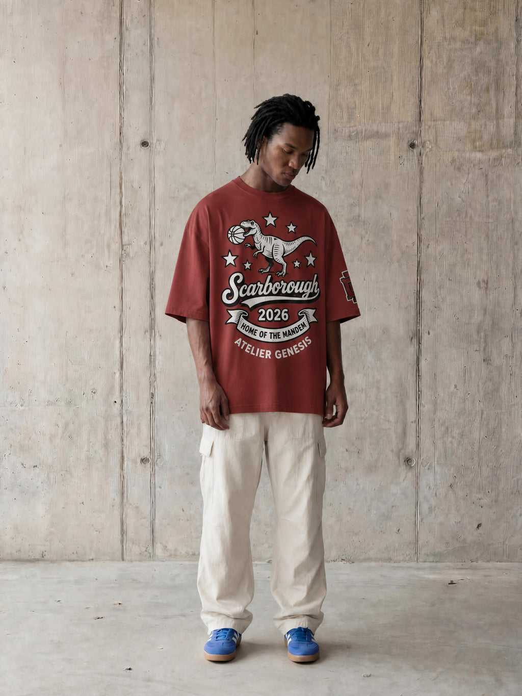 AG416 Jurassic Drop Shoulder Tee
