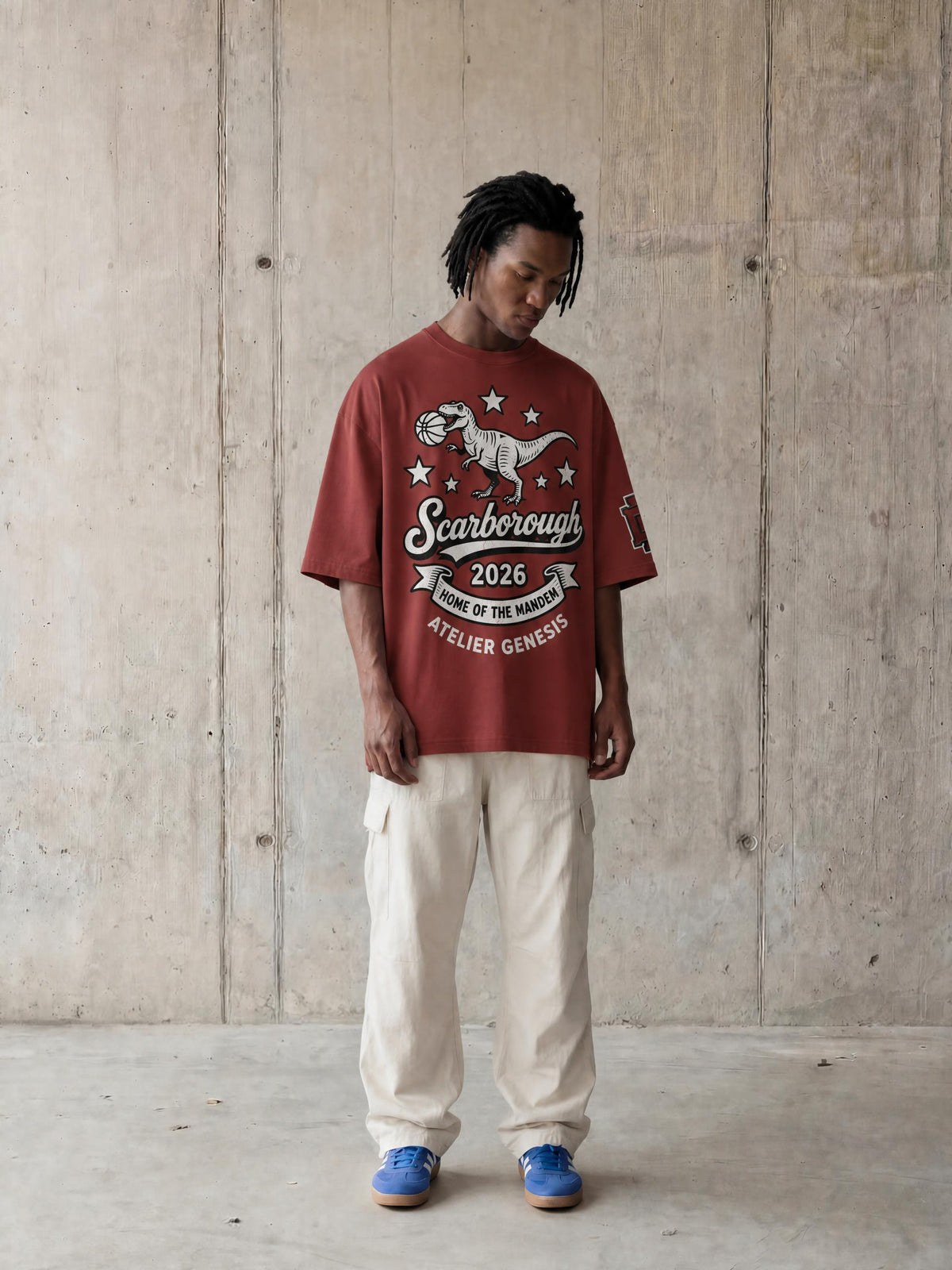 AG416 Jurassic Drop Shoulder Tee